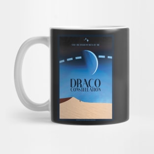 Art Deco Space Travel Poster - Draco Constellation Mug